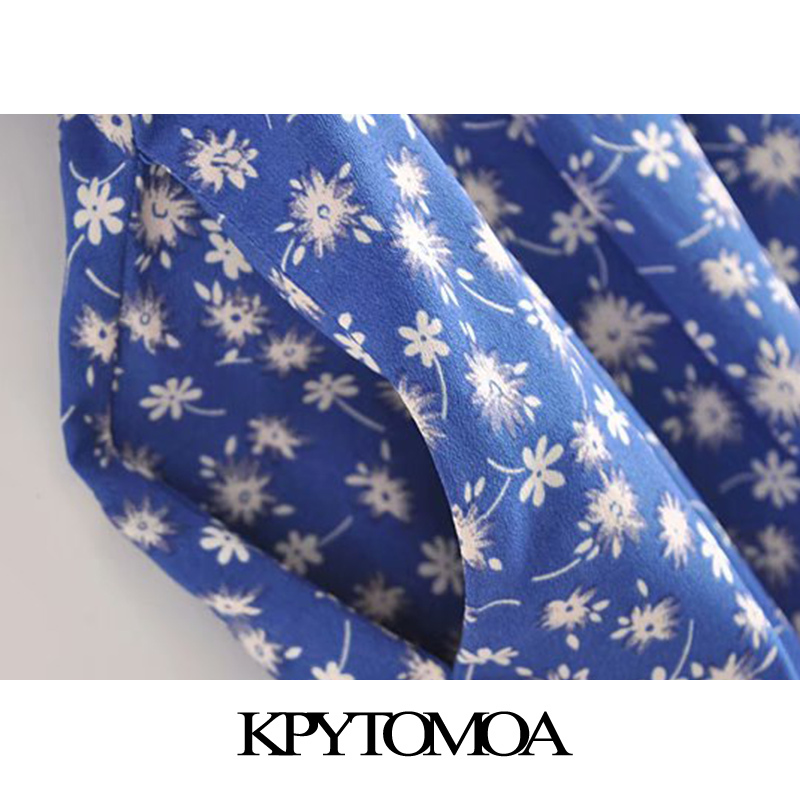 Women Chic Fashion Floral Print Button-up Midi Dress Short Sleeve Side Pockets Female Dresses Vestidos 210420