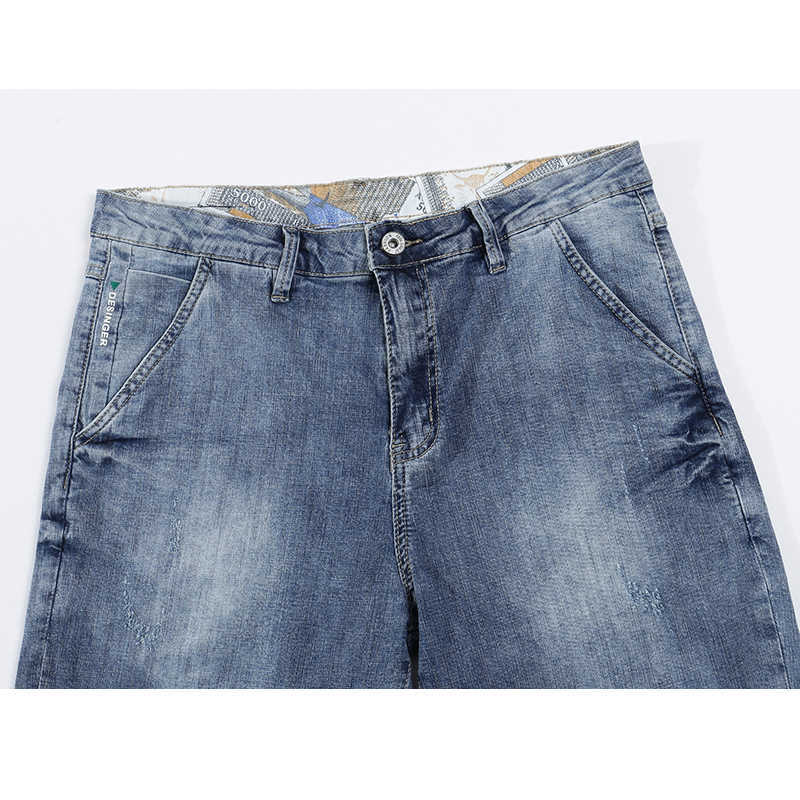 KSTUN Mens Light Blue Jeans Shorts Slim Fit Jeans Men Stretch Summer Denim Short Pants Fashion Leisure Male Jeans Quality Brand X0621