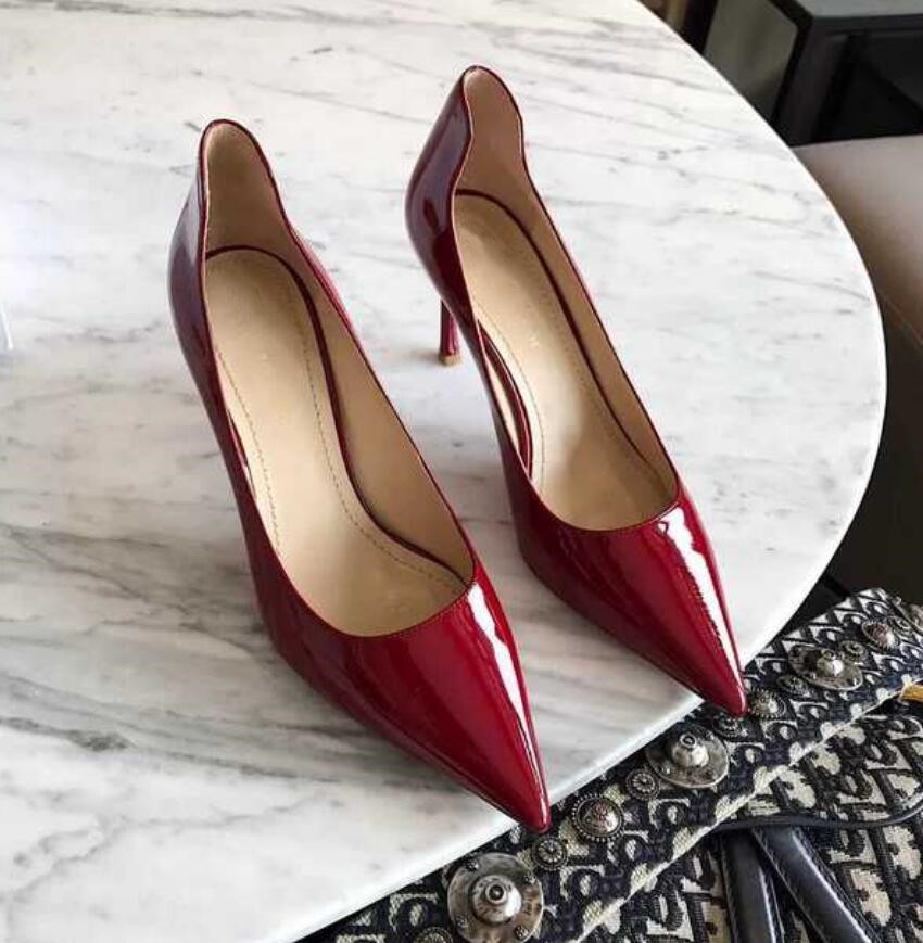Top brand dress shoes ladies sandals luxury designer leather wedding high heels 34-40, Black
Top brand dress shoes ladies sandals luxury designer leather wedding high heels 34-40, Black