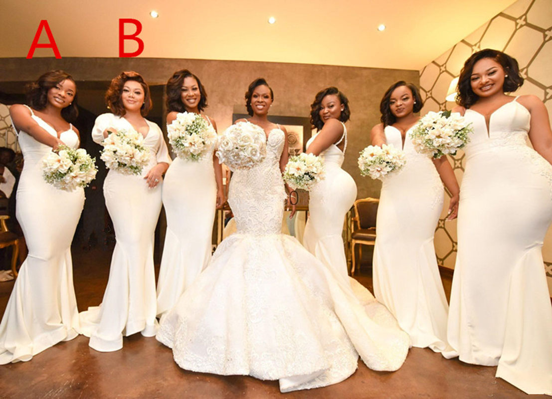 2022 Sexy Spaghetti Mermaid Bridesmaid Dresses Appliques Sweep Train Country Wedding Guest Gowns Maid Honor Dress
2022 Sexy Spaghetti Mermaid Bridesmaid Dresses Appliques Sweep Train Country Wedding Guest Gowns Maid Honor Dress