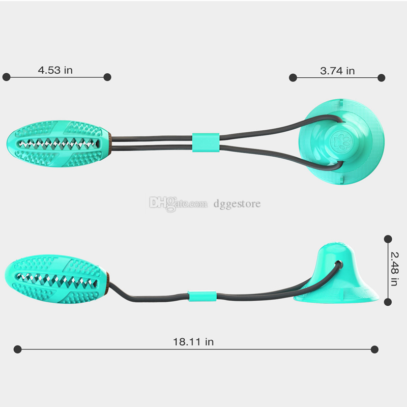 Dog Toys for Aggressive Chewers Large Breed Suction Cup Pet Toy Dogs Tug Interactive Doggy Plaything Indestructible Pup Puzzle Bauble Blue H01
