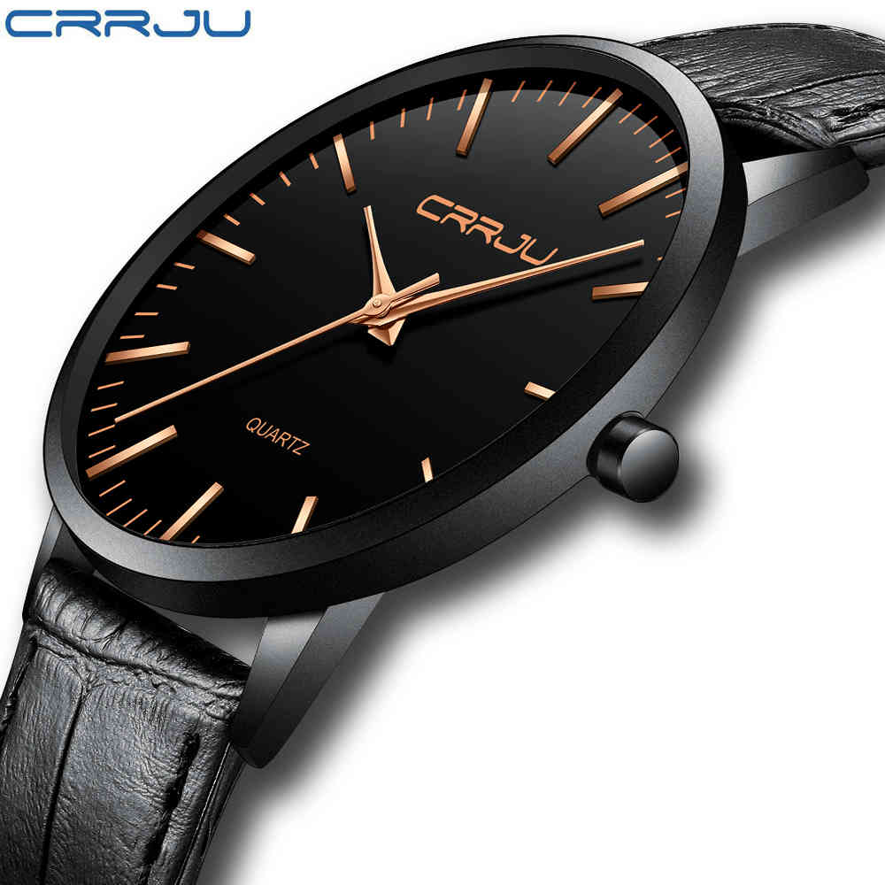 Luxury Mens Watches CRRJU Men Ultra Thin Waterproof Sport Quartz WristWatch Male Slim Leather Strap gift Clock reloj hombre 210517, Silver leather
Luxury Mens Watches CRRJU Men Ultra Thin Waterproof Sport Quartz WristWatch Male Slim Leather Strap gift Clock reloj hombre 210517, Silver leather