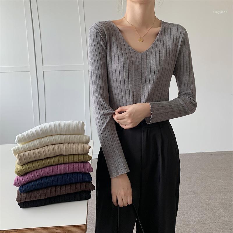 Women's Sweaters Knitted Sweater 2021 Winter V-neck Long-Sleeved T-shirt Korean-Style Thin Inner Match Low-Necked Underwear Jum, Black
Women's Sweaters Knitted Sweater 2021 Winter V-neck Long-Sleeved T-shirt Korean-Style Thin Inner Match Low-Necked Underwear Jum, Black