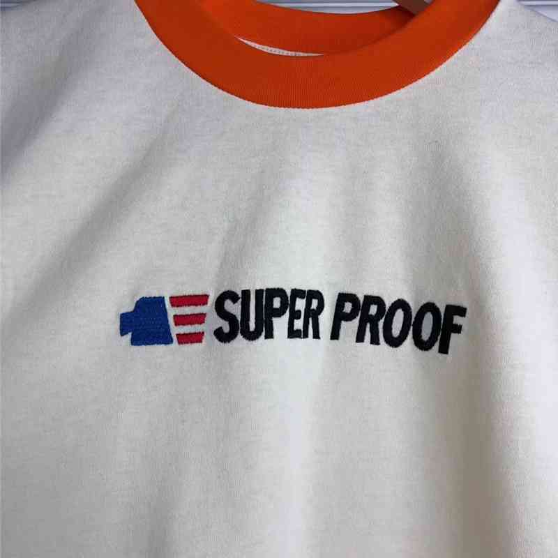 Embroidery Super Proof T Shirt Men Women Quality T-shirt Tees 210420