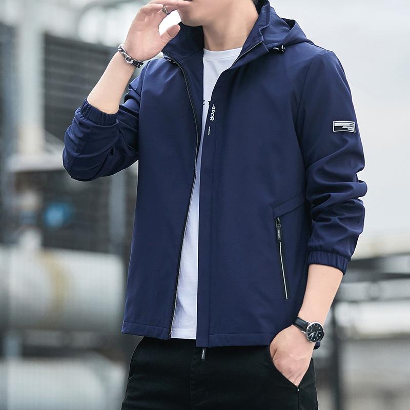 Men Clothing 2021 Spring Large Size Hooded Cardigan Jacket Men's Korean Casual Fashion Slim Workwear Jackets