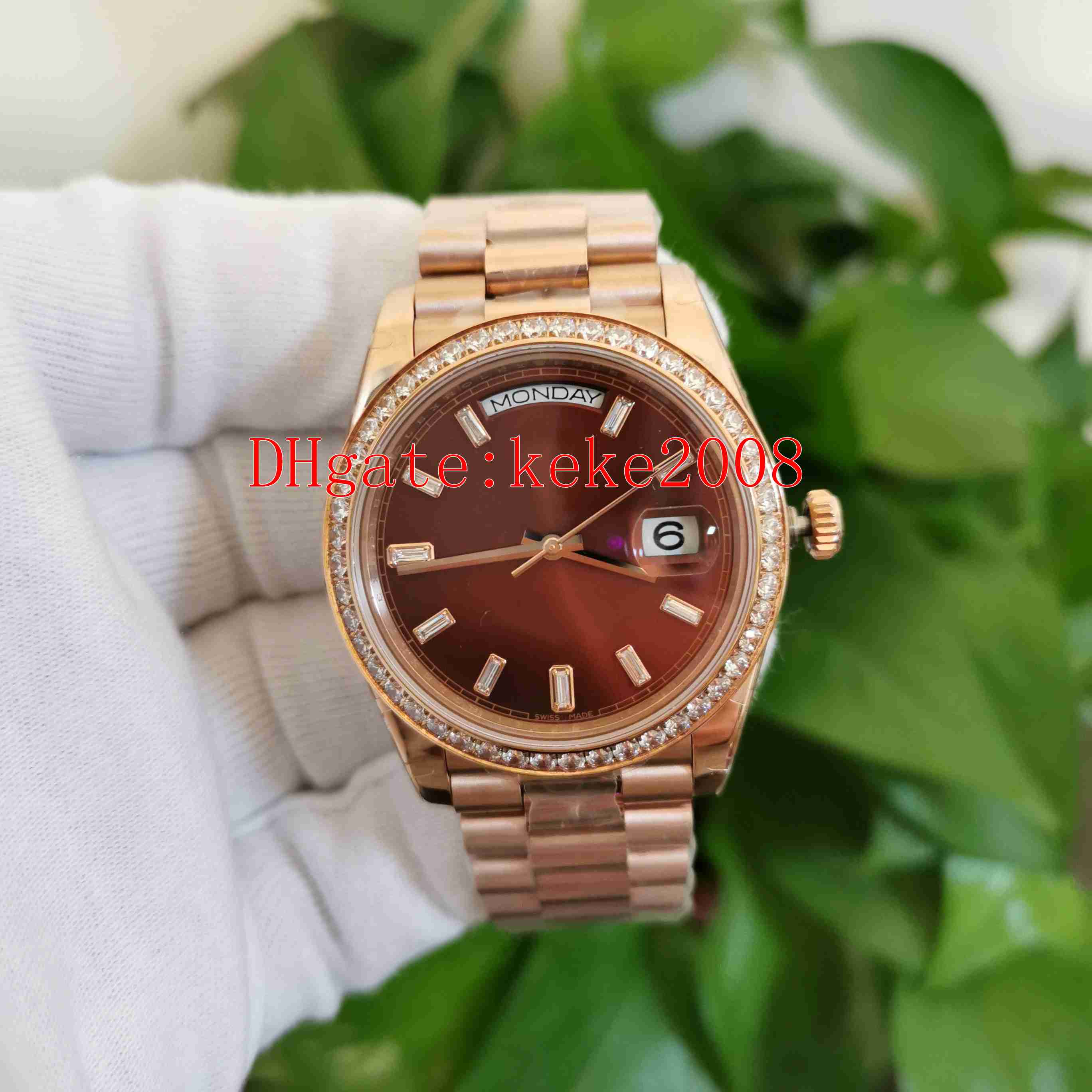BP Maker Top Quality Watches 40mm 228345 228345RBR Diamond Bezel Rose Chocolate dial Gold cal.2813 Movement Mechanical Automatic Mens Watch Men Wristwatches, No box papers
BP Maker Top Quality Watches 40mm 228345 228345RBR Diamond Bezel Rose Chocolate dial Gold cal.2813 Movement Mechanical Automatic Mens Watch Men Wristwatches, No box papers