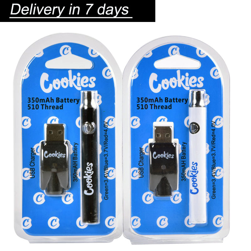 Cookies Battery 350mAh USB Chargers Kits Preheating Vapes Pen Individual Package Variable Voltage VV Adjustable Battries
Cookies Battery 350mAh USB Chargers Kits Preheating Vapes Pen Individual Package Variable Voltage VV Adjustable Battries