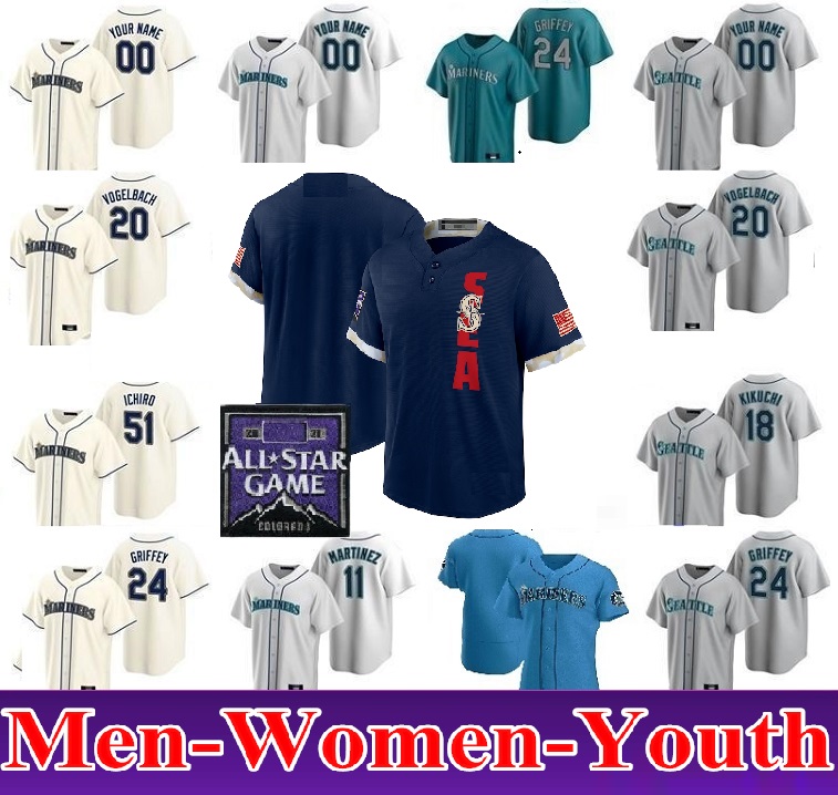 Seattle Men Women youth Mariners 2021 All-Star Game Baseball Jerseys Mallex Smith Daniel Vogelbach Domingo Santana Ken Griffey Jr. Narvaez G, Blue;black
Seattle Men Women youth Mariners 2021 All-Star Game Baseball Jerseys Mallex Smith Daniel Vogelbach Domingo Santana Ken Griffey Jr. Narvaez G, Blue;black