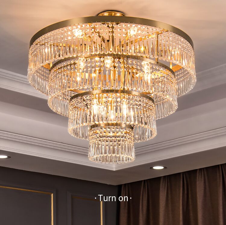Modern Crystal Chandelier Gold Copper Living room Restaurant Lamp Villa Atmosphere Multi-story Duplex Building Crystal Lamp
Modern Crystal Chandelier Gold Copper Living room Restaurant Lamp Villa Atmosphere Multi-story Duplex Building Crystal Lamp