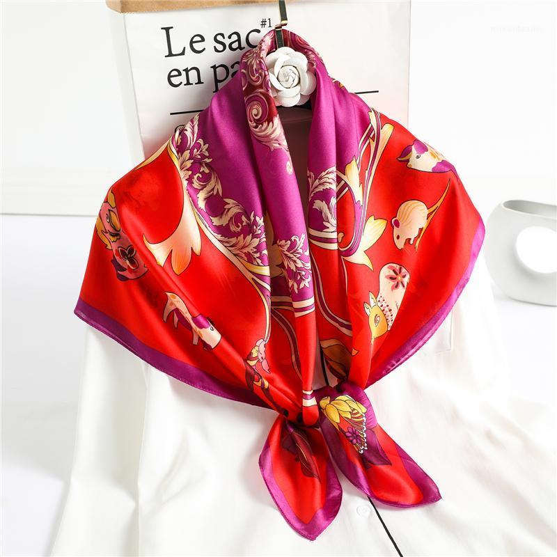 Scarves Silk Scarf Square Lady Neck Shawl Hijab Wrap Large Headband Design Animal Print Foulard Bandana Spring Neckerchief
Scarves Silk Scarf Square Lady Neck Shawl Hijab Wrap Large Headband Design Animal Print Foulard Bandana Spring Neckerchief