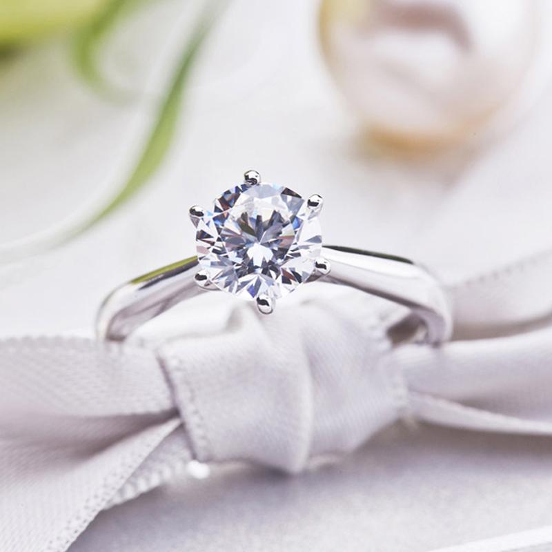 Cluster Rings With Certificate Real 925 Sterling Silver Simple Round Clear Solitaire CZ Finger For Women Wedding Engagement Jewelry, Golden;silver 
Cluster Rings With Certificate Real 925 Sterling Silver Simple Round Clear Solitaire CZ Finger For Women Wedding Engagement Jewelry, Golden;silver