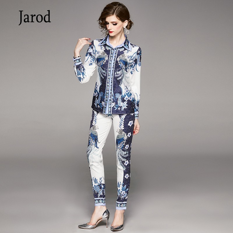 Fashion Spring Women 2 Piece Set Lantern Sleeve Turn Down Collar Flower Print Belt Shirt Top+Pencil Pants Set 210518, Picture color
Fashion Spring Women 2 Piece Set Lantern Sleeve Turn Down Collar Flower Print Belt Shirt Top+Pencil Pants Set 210518, Picture color