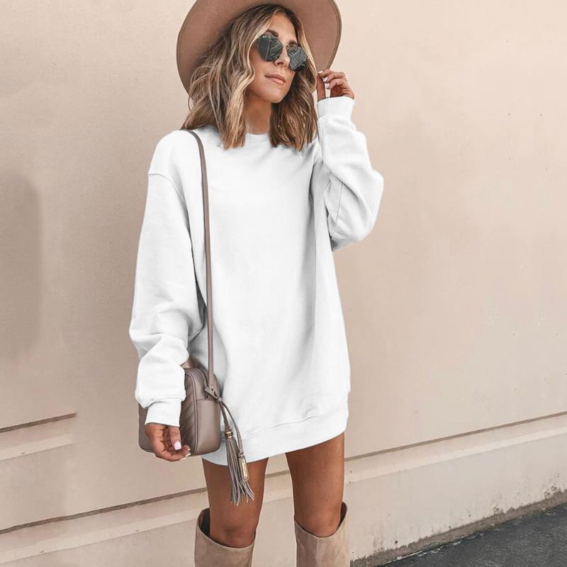 Casual Dresses 2021 Winter Autumn Women Pullover Solid Fashion Long-sleeved Mid-long Guard Dress With Round Neck Ladies Vestidos, Beige
Casual Dresses 2021 Winter Autumn Women Pullover Solid Fashion Long-sleeved Mid-long Guard Dress With Round Neck Ladies Vestidos, Beige