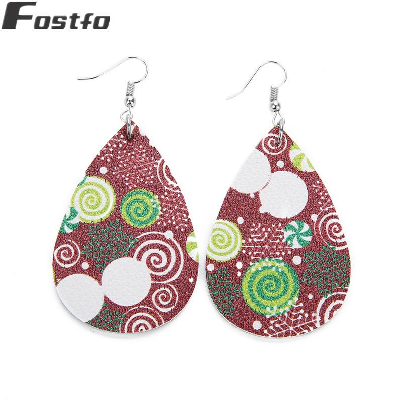 Dangle & Chandelier Fostfo Christmas Pattern PU Leather Big Water Drop Earrings For Women Fashion TearDrop Jewelry 10 Style, Silver
Dangle & Chandelier Fostfo Christmas Pattern PU Leather Big Water Drop Earrings For Women Fashion TearDrop Jewelry 10 Style, Silver