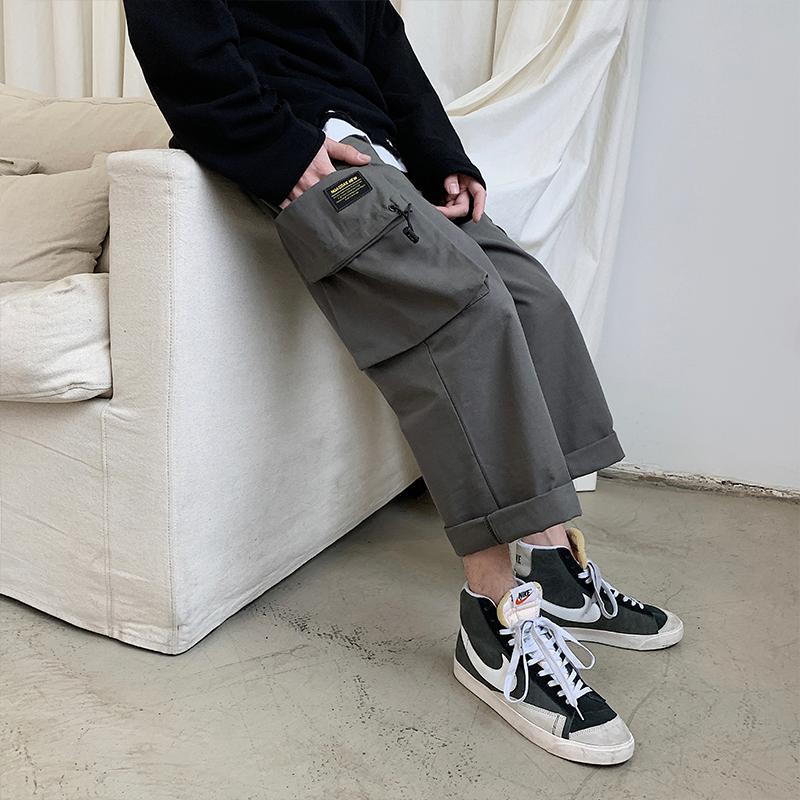 Men Hip Hop Harem Slim Workout Work Pencil Pants Male Casual Loose Cargo Jogging Sweatpants Black Grey Trousers Fashion Men's