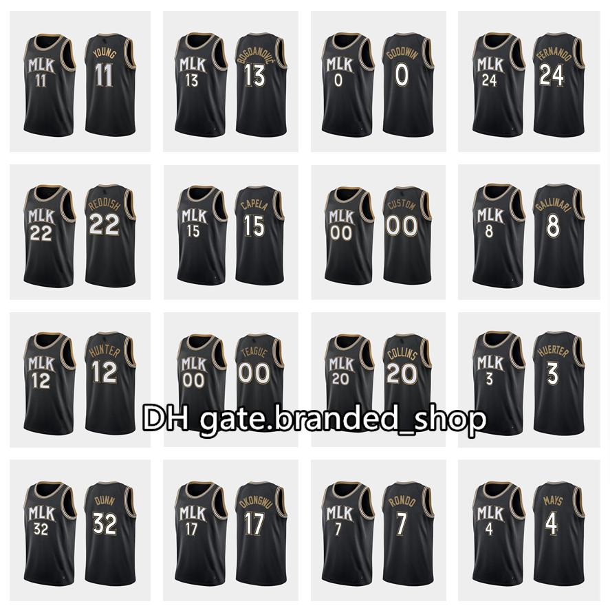 Custom City Basketball Trae Young Jerseys Jeff Teague Cam Reddish De'andre Hunter John Collins 2020-21 Reddish Black Mlk Shirts Edition, Black;red
Custom City Basketball Trae Young Jerseys Jeff Teague Cam Reddish De'andre Hunter John Collins 2020-21 Reddish Black Mlk Shirts Edition, Black;red