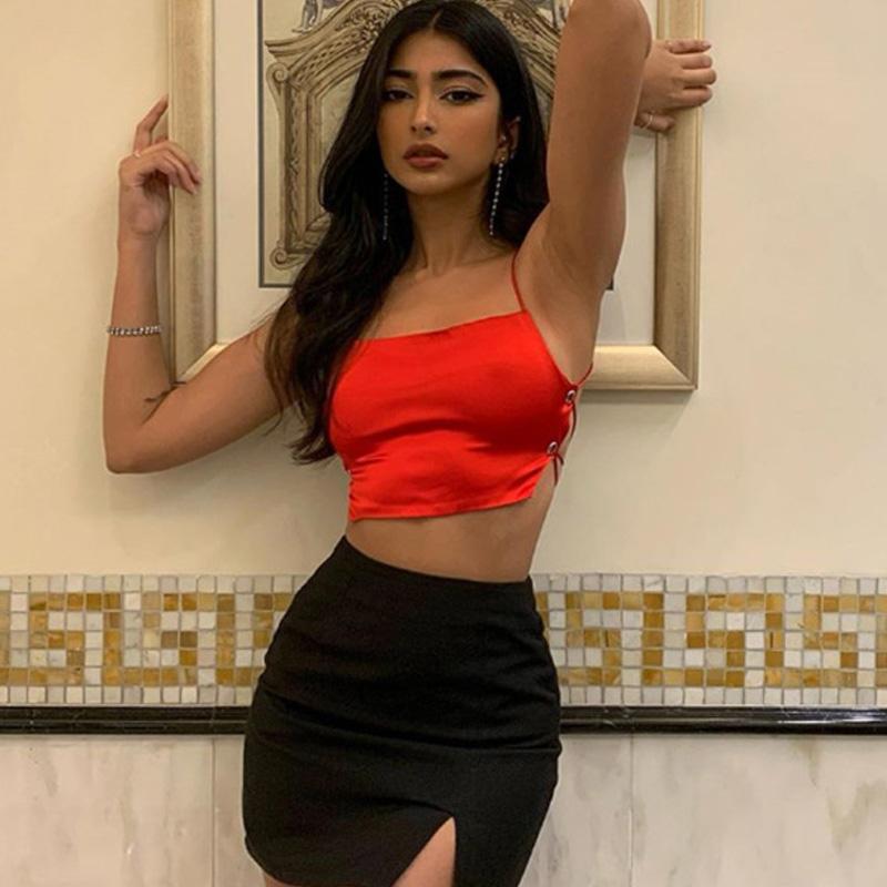 Women' Tanks & Camis Satin Bustier Top Femme Backless Spaghtetti Strap Sexy Crop Tops Double Layer Women Cropped Vest 2021 Streetwear Mujer, Black
Women' Tanks & Camis Satin Bustier Top Femme Backless Spaghtetti Strap Sexy Crop Tops Double Layer Women Cropped Vest 2021 Streetwear Mujer, Black
