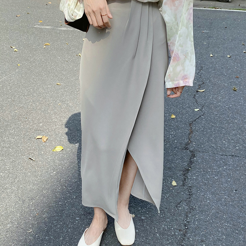 Casual Dresses Pleated Split Skirt Women Summer High Waist Medium Length A-line Saias Korean Solid Drop Chiffon KEOV, Dark gray
Casual Dresses Pleated Split Skirt Women Summer High Waist Medium Length A-line Saias Korean Solid Drop Chiffon KEOV, Dark gray