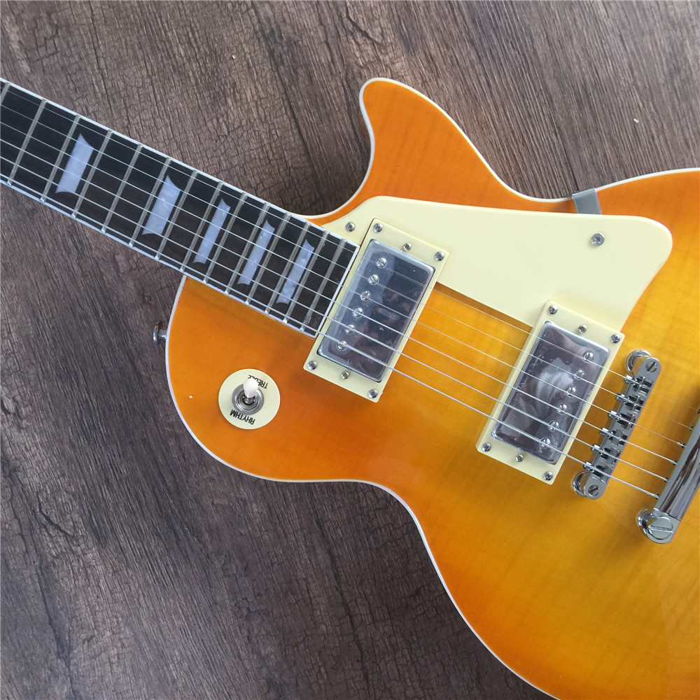Standard Electric Guitar LP Goldtop Guitarra Chrome Hardware guitar guitars
