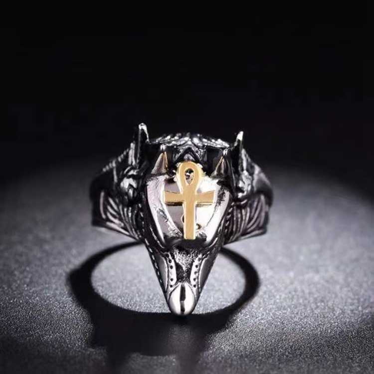Thai silver anubis self defense broken window titanium steel ancient Egyptian god of death jackal head ring
Thai silver anubis self defense broken window titanium steel ancient Egyptian god of death jackal head ring