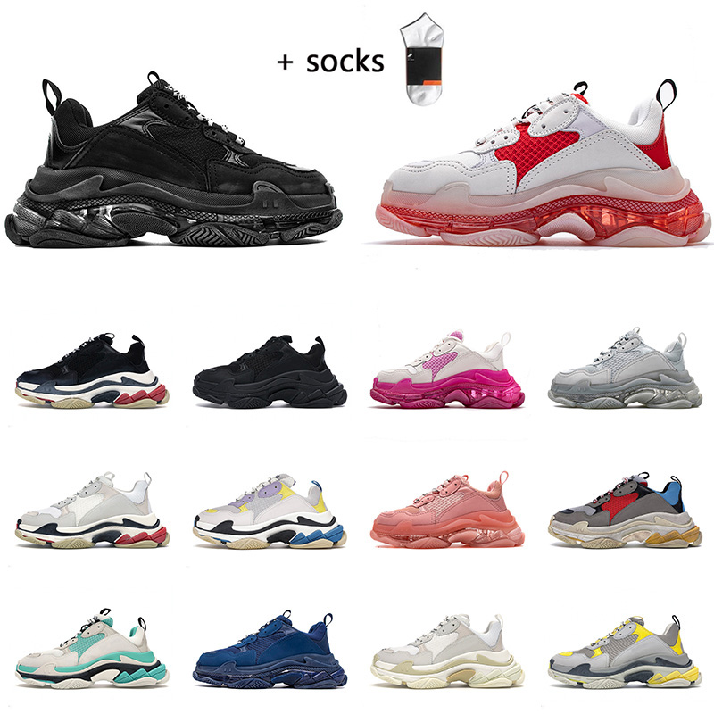 Factory Sneakers New Triple S Womens Mens Causal Shoes With Socks Clear Sole Black White Neon Green Pink Designer Triple-S Luxury Paris Crystal 17FW Trainers, D19 clear sole red 36-45
Factory Sneakers New Triple S Womens Mens Causal Shoes With Socks Clear Sole Black White Neon Green Pink Designer Triple-S Luxury Paris Crystal 17FW Trainers, D19 clear sole red 36-45
