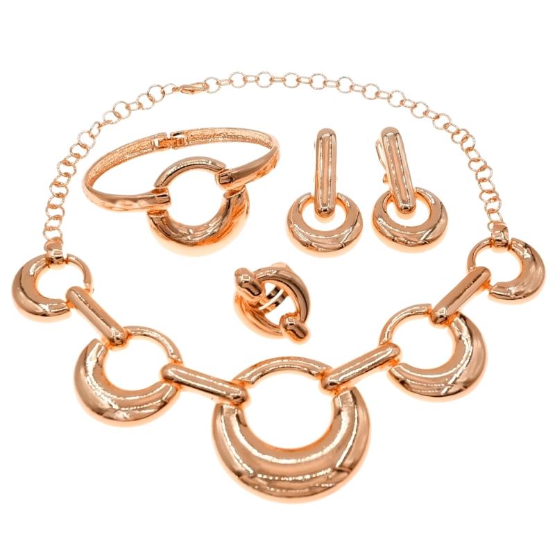 Earrings & Necklace High Quality Italian Rose Gold Jewelry Set Large Wedding Dating Banquet H0024, Silver
Earrings & Necklace High Quality Italian Rose Gold Jewelry Set Large Wedding Dating Banquet H0024, Silver