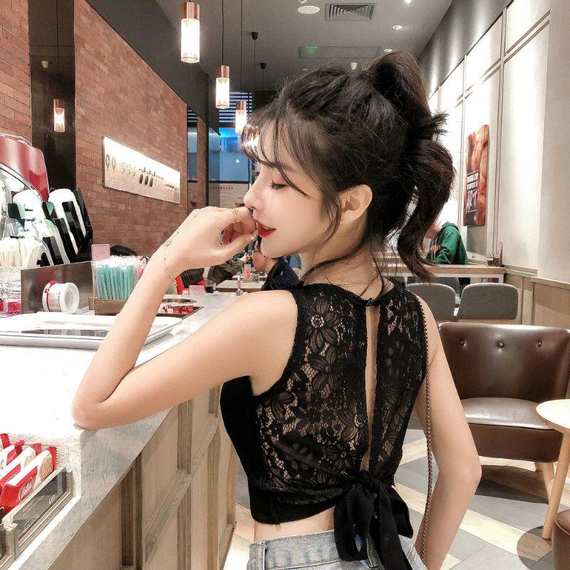 Women's Blouses & Shirts Sexy Crocheted Black Lace Summer Tanks Knit Crop Tops Backless Bandage White Camis O Sleeveless Blouse Wild Blusa
Women's Blouses & Shirts Sexy Crocheted Black Lace Summer Tanks Knit Crop Tops Backless Bandage White Camis O Sleeveless Blouse Wild Blusa