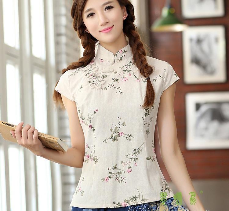 Women' Blouses & Shirts Shanghai Story Arrival Woman Chinese Traditional Top Floral Print Cheongsam Linen Blouse WN854
Women' Blouses & Shirts Shanghai Story Arrival Woman Chinese Traditional Top Floral Print Cheongsam Linen Blouse WN854