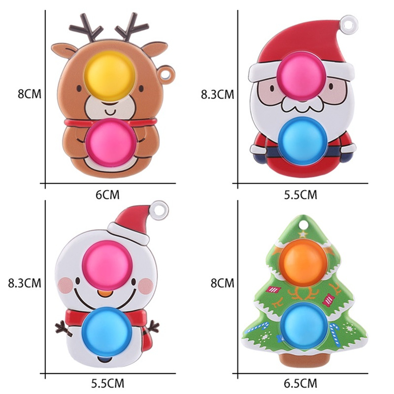 Christmas Decompression Toys Christmas Finger Fidget Bubble Music Hanging Decoration Pops Children's Toy Elk Snowman Keychain 103-1
Christmas Decompression Toys Christmas Finger Fidget Bubble Music Hanging Decoration Pops Children's Toy Elk Snowman Keychain 103-1