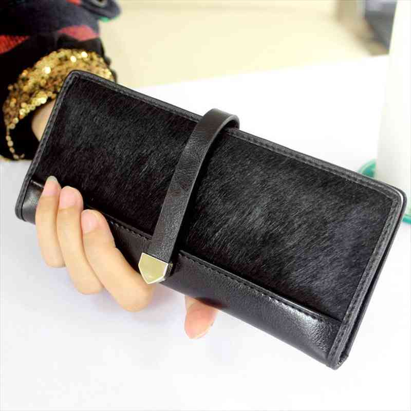 cow leather wallet women fashion horse hair long ladies purses and handbags leopard pattern card holder thin girls carteras, Red;black
cow leather wallet women fashion horse hair long ladies purses and handbags leopard pattern card holder thin girls carteras, Red;black
