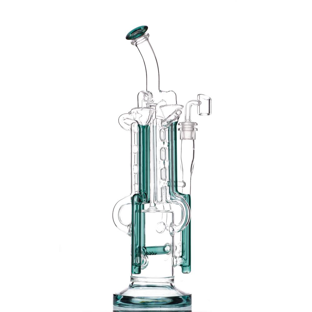 2021 Bigger Hookah Bong Recycler 14.5 Inch tall color Teal Glass bongs Dab Rig Water Pipe 14mm Joint
2021 Bigger Hookah Bong Recycler 14.5 Inch tall color Teal Glass bongs Dab Rig Water Pipe 14mm Joint