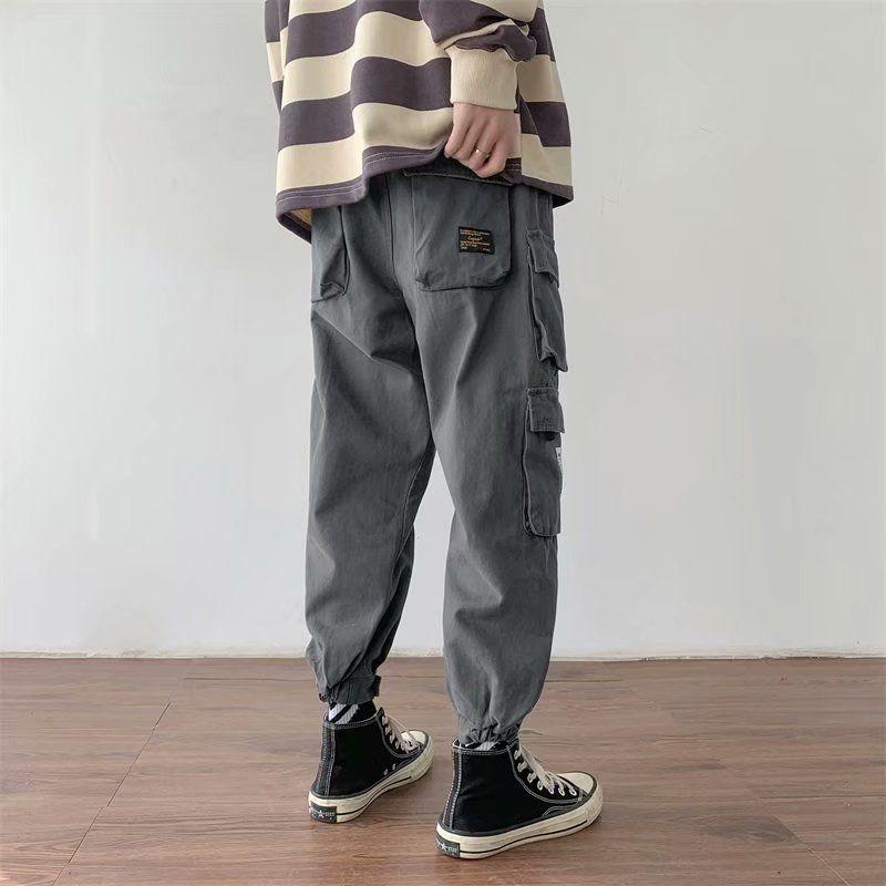 Overalls Men's Loose And Trendy Korean Autumn Winter Ins Multi Pocket Fashion Corset Pants Casual Versatile