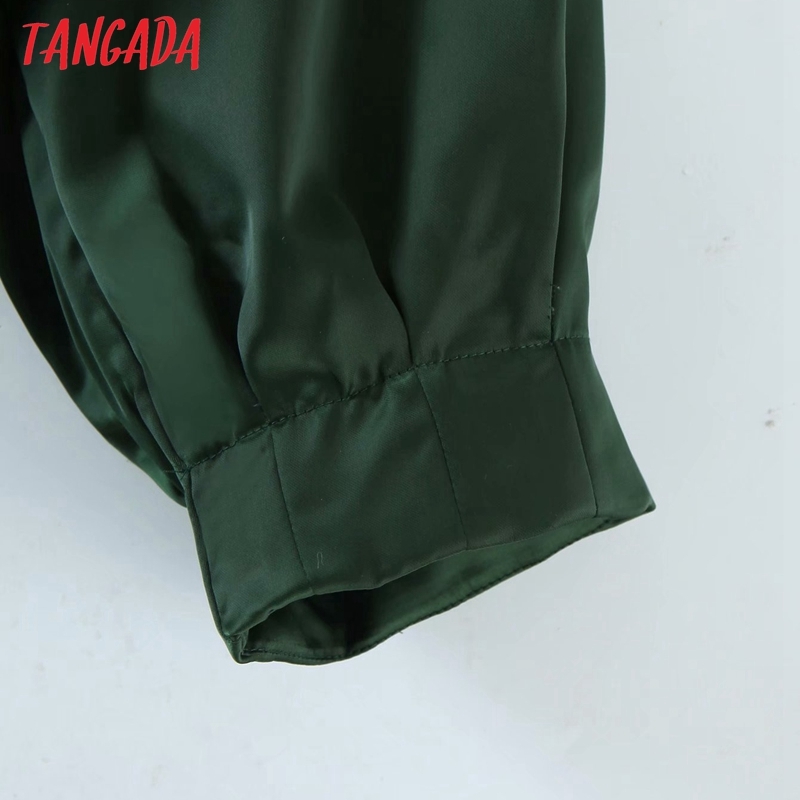 Fashion Women Green Suit Trousers with Slash Pockets Lady Pants Pantalon QD01 210416