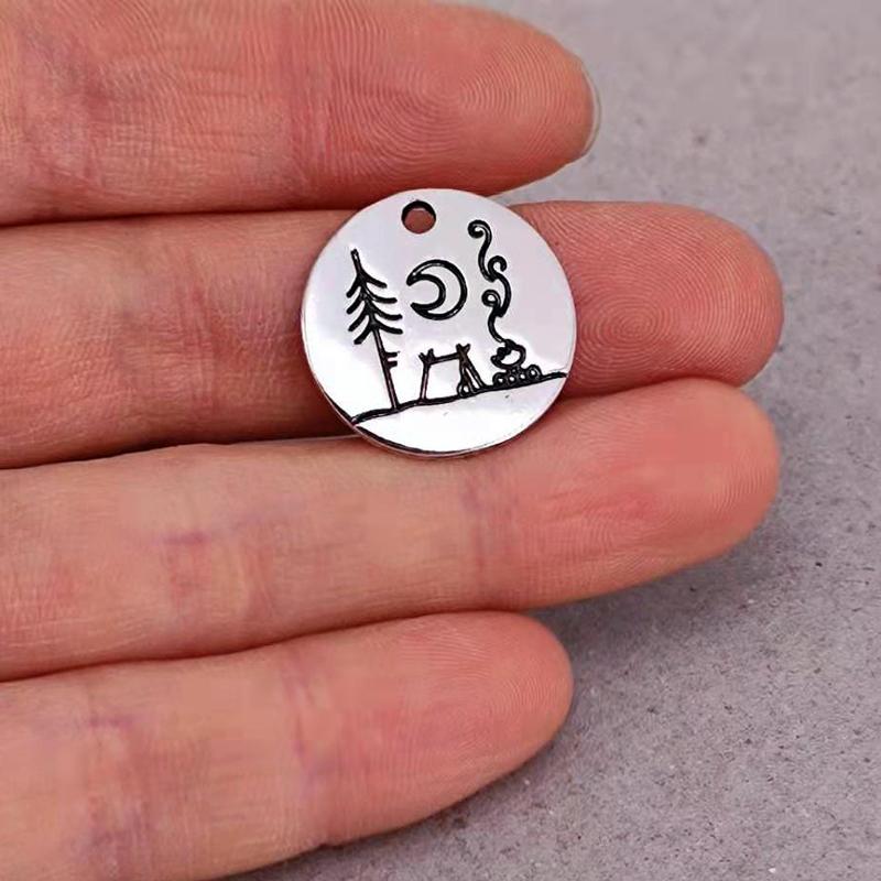Charms 50 Pcs Lovely Camping Under A Big Bright Moon Pendant Charm Outdoor Jewelry Simple Life Gifts For Women, Bronze;silver
Charms 50 Pcs Lovely Camping Under A Big Bright Moon Pendant Charm Outdoor Jewelry Simple Life Gifts For Women, Bronze;silver