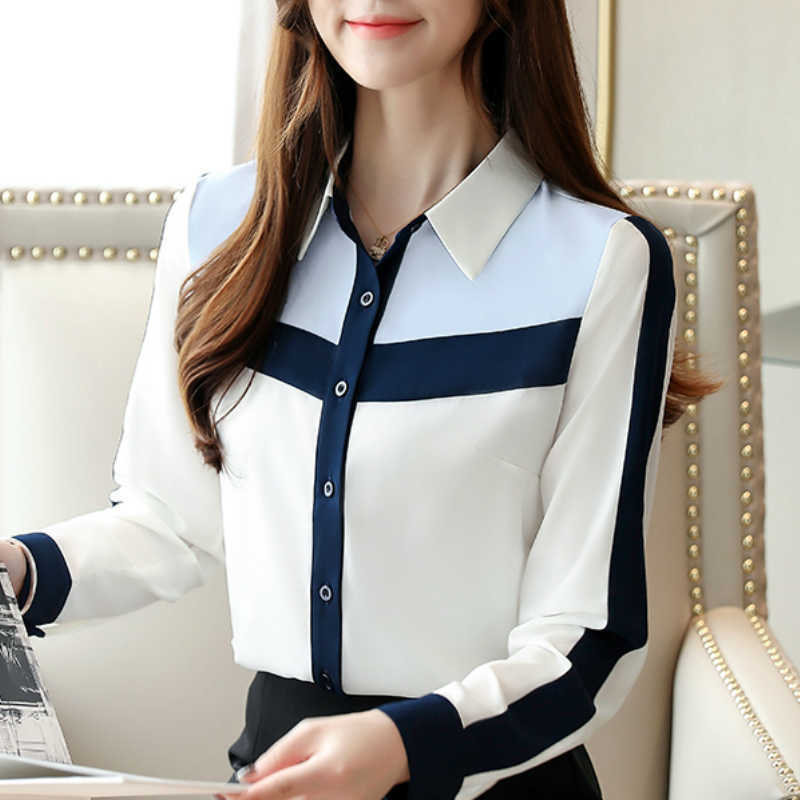 Blusas Mujer De Moda Chiffon Blouse Women Tops Turn Down Collar Office Ladies Tops Fall Long Sleeve Women Shirts Blusas C33 210602, Picture
Blusas Mujer De Moda Chiffon Blouse Women Tops Turn Down Collar Office Ladies Tops Fall Long Sleeve Women Shirts Blusas C33 210602, Picture