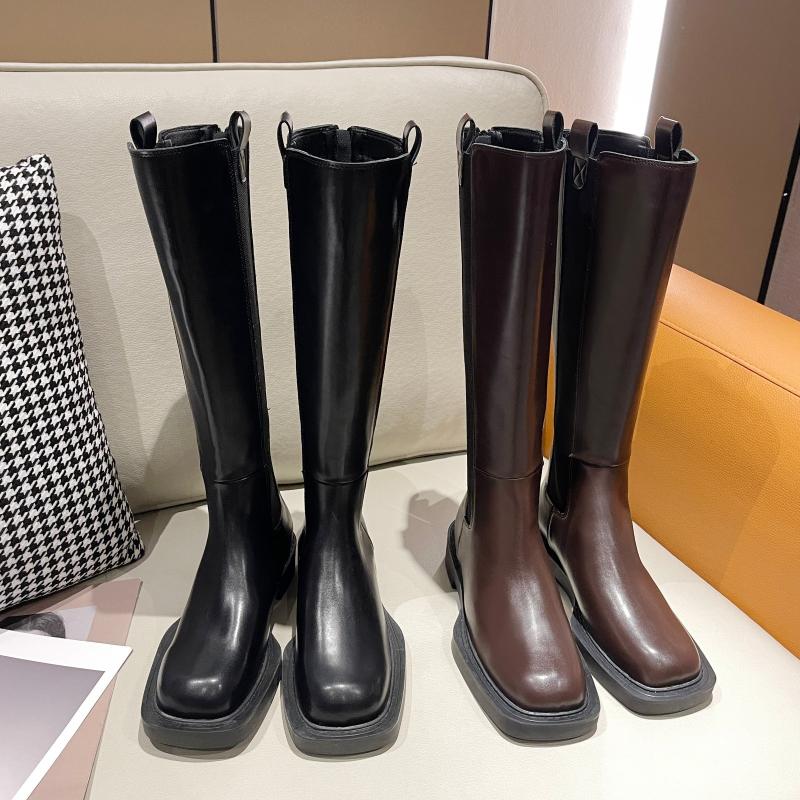 Boots Long Women's Autumn And Winter 2021 Temperament Korean Style Small Square Toe Sleeve Fashion Knight Size 35-39