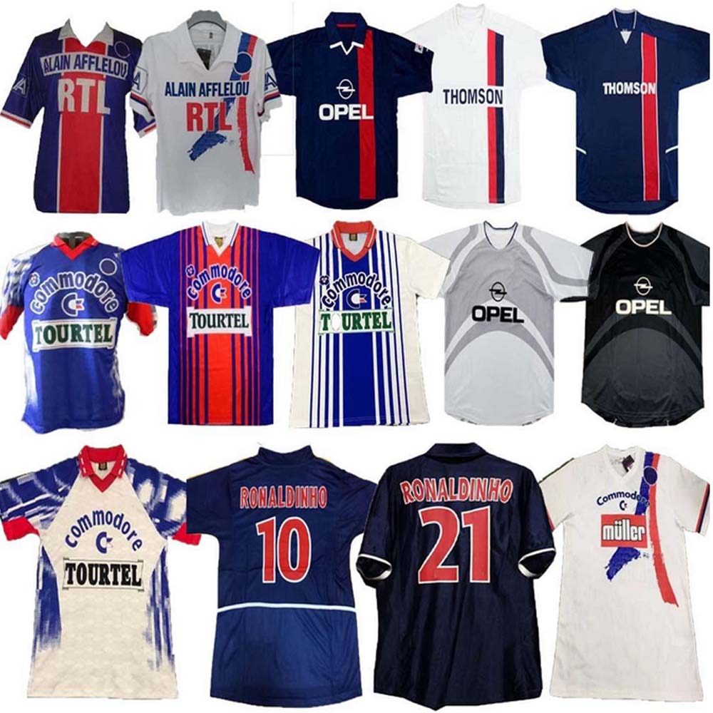 02 03 91 93 94 95 96 psg Retro Futebol Soccer Jersey Okocha Leroy Beckham 98 99 00 01 90 92 06 07 Classic Rai Anelka Ibrahimovic Ronaldinho
02 03 91 93 94 95 96 psg Retro Futebol Soccer Jersey Okocha Leroy Beckham 98 99 00 01 90 92 06 07 Classic Rai Anelka Ibrahimovic Ronaldinho