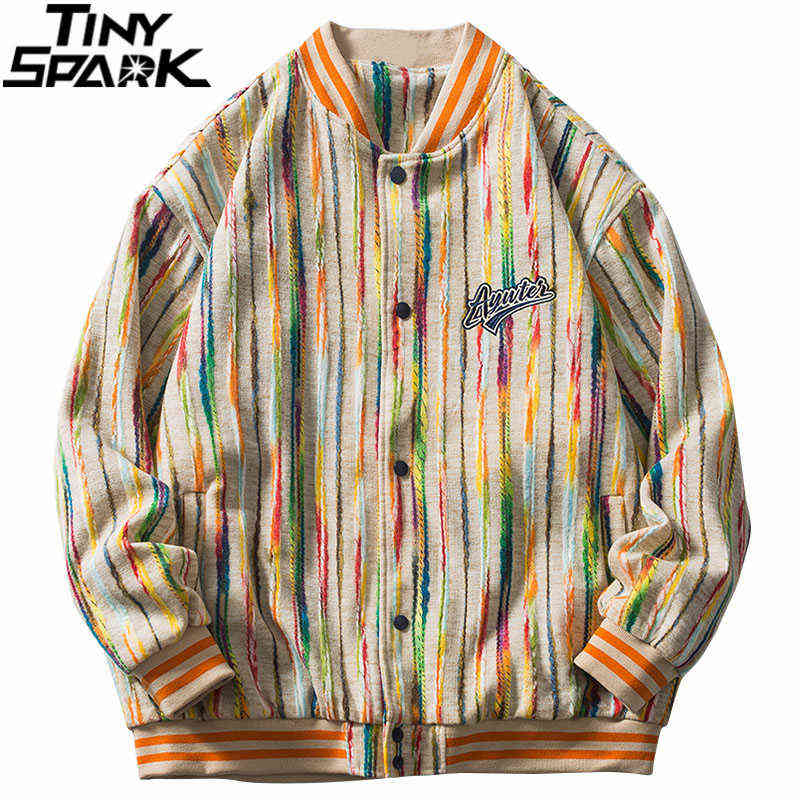 2021 Men Streetwear Jacket Hip Hop Striped Embroidery Letter Jacket Harajuku Cotton Casual Autumn Jacket Coat Outwear Button Y1106, A199w0109
2021 Men Streetwear Jacket Hip Hop Striped Embroidery Letter Jacket Harajuku Cotton Casual Autumn Jacket Coat Outwear Button Y1106, A199w0109