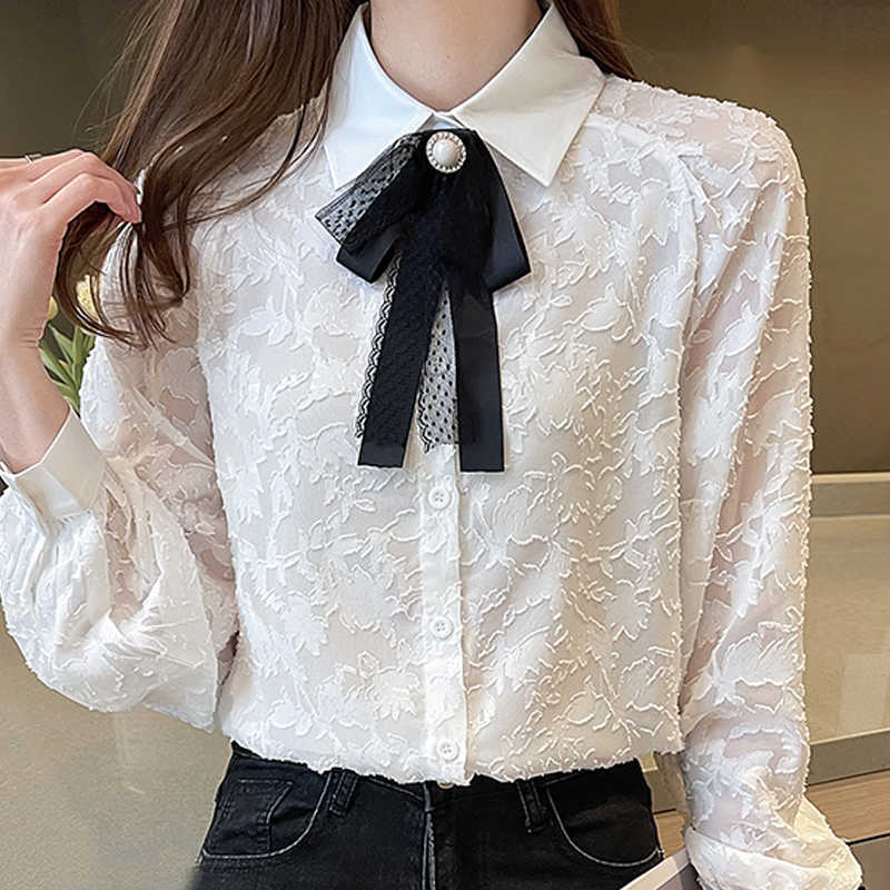 Blouses Femme Long Sleeve White Blouse Tops Blouse Women Blusas Mujer De Moda Turn Down Collar Chiffon Blouse Shirt E676 210602
Blouses Femme Long Sleeve White Blouse Tops Blouse Women Blusas Mujer De Moda Turn Down Collar Chiffon Blouse Shirt E676 210602