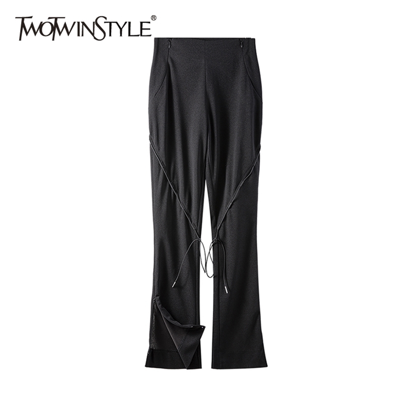 Casual Black Trousers For Women High Waist Lace Up Patchwork Zippers Straight Pants Females Spring Fashion 210521
Casual Black Trousers For Women High Waist Lace Up Patchwork Zippers Straight Pants Females Spring Fashion 210521