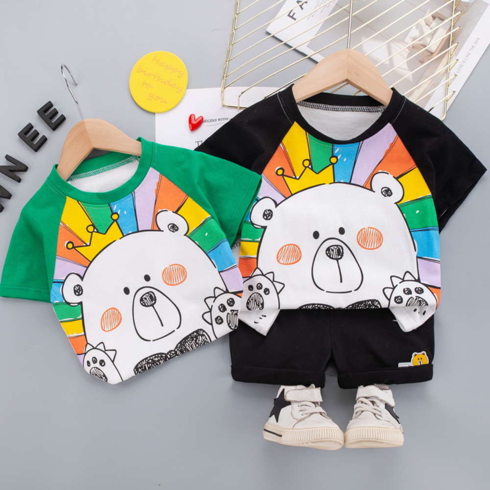 Summer short sleeve T-shirt two piece set boy girl cartoon print cute yueao children's fashion, White
Summer short sleeve T-shirt two piece set boy girl cartoon print cute yueao children's fashion, White