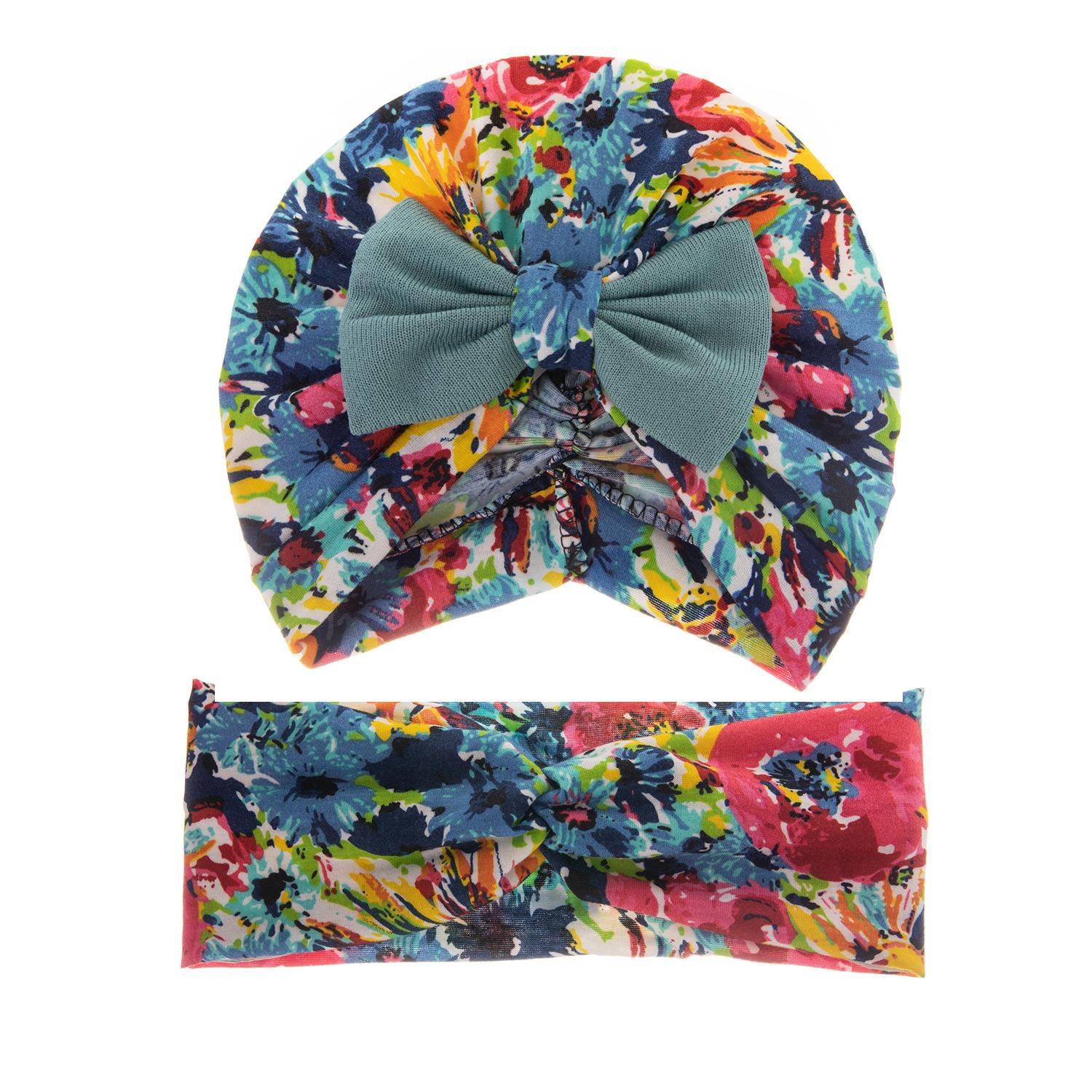 A939 Europe Fashion Infant Baby Florals Hat with Headband Bowknot Cap Crossed Elastic Hairband 2pcs/set, Mixed color
A939 Europe Fashion Infant Baby Florals Hat with Headband Bowknot Cap Crossed Elastic Hairband 2pcs/set, Mixed color