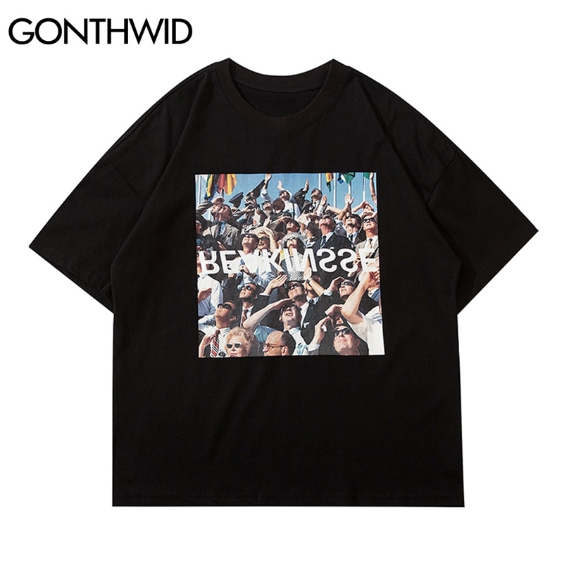 Tee Shirts Harajuku Creative Poster Print Short Sleeve Tshirts Streetwear Men Hip Hop Fashion Loose Summer T-Shirt Tops 210602, Black
Tee Shirts Harajuku Creative Poster Print Short Sleeve Tshirts Streetwear Men Hip Hop Fashion Loose Summer T-Shirt Tops 210602, Black