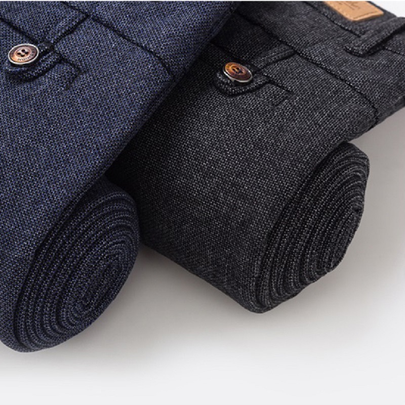 Slim Fit Long Dress Pants Mens Stretch High Quality Classic Casual Formal Suits Joggers Business Office Trousers Male Black Blue 210518