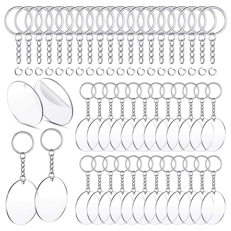 Keychains 150 Pcs 2 Inches Acrylic Transparent Discs And Key Chains Set, Clear Blank Round Keychain For DIY Projects, Silver
Keychains 150 Pcs 2 Inches Acrylic Transparent Discs And Key Chains Set, Clear Blank Round Keychain For DIY Projects, Silver