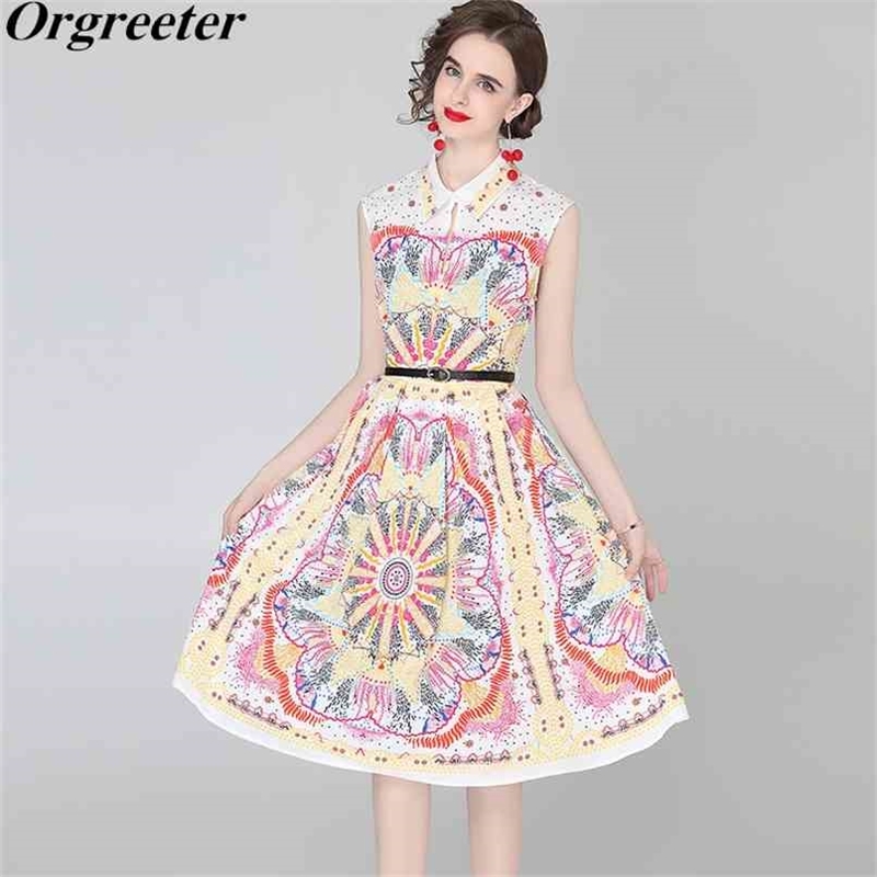 High Quality Summer Dress Fashion Retro Floral Printted Lapel Sleeveless Tank Hollow out With Belt Women 210602, Black
High Quality Summer Dress Fashion Retro Floral Printted Lapel Sleeveless Tank Hollow out With Belt Women 210602, Black