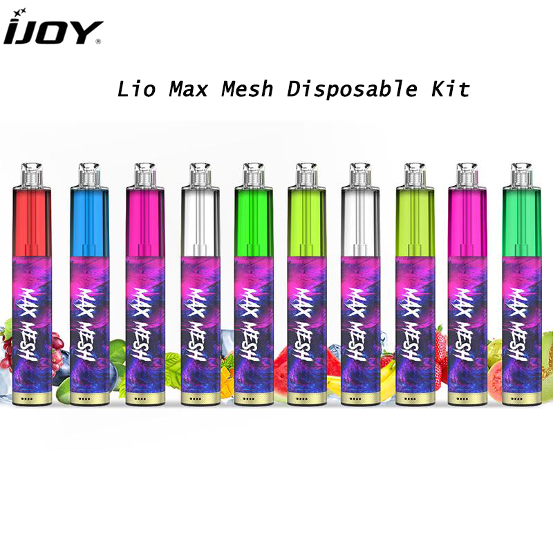 IJOY LIO Max Mesh Disposable E-cigarettes Vape Kit 3000puffs 750mah 10ml Capacity 0.6ohm Mesh-Coil Dual Slotted Bottom Airflow for MTL DL Vaping Authentic