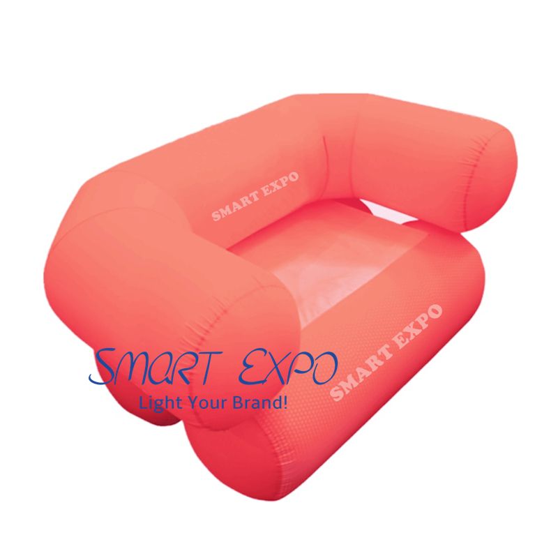 Inflatable Sofa Air Lounge Furniture with Custom Full Color Printing and Manual Pump