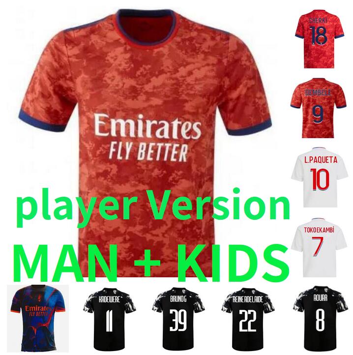 21 22 Olympique Lyonnais Soccer Jerseys MEMPHIS AOUAR DEMBELE KADEWERE DUBOIS CHERKI BRUNO G. 2021 2022 Home Away High-quality Adult Kids Kit Football Shirt
21 22 Olympique Lyonnais Soccer Jerseys MEMPHIS AOUAR DEMBELE KADEWERE DUBOIS CHERKI BRUNO G. 2021 2022 Home Away High-quality Adult Kids Kit Football Shirt
