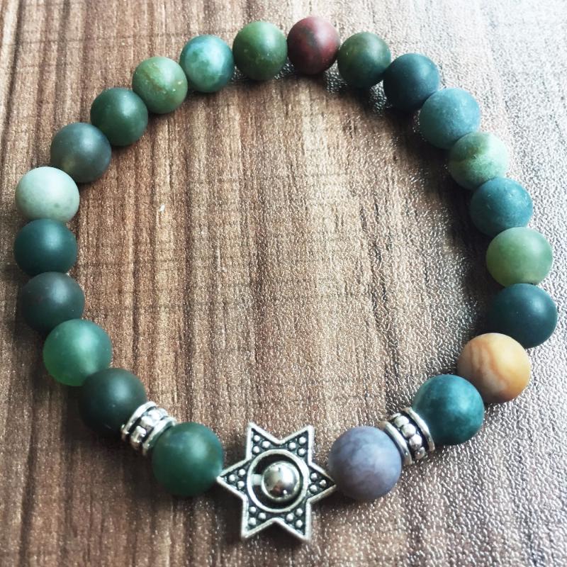 Charm Bracelets Hexagonal Bracelet For Women And Men Natural Stone Matte India Agates Mala Beads Prayer Yoga
Charm Bracelets Hexagonal Bracelet For Women And Men Natural Stone Matte India Agates Mala Beads Prayer Yoga